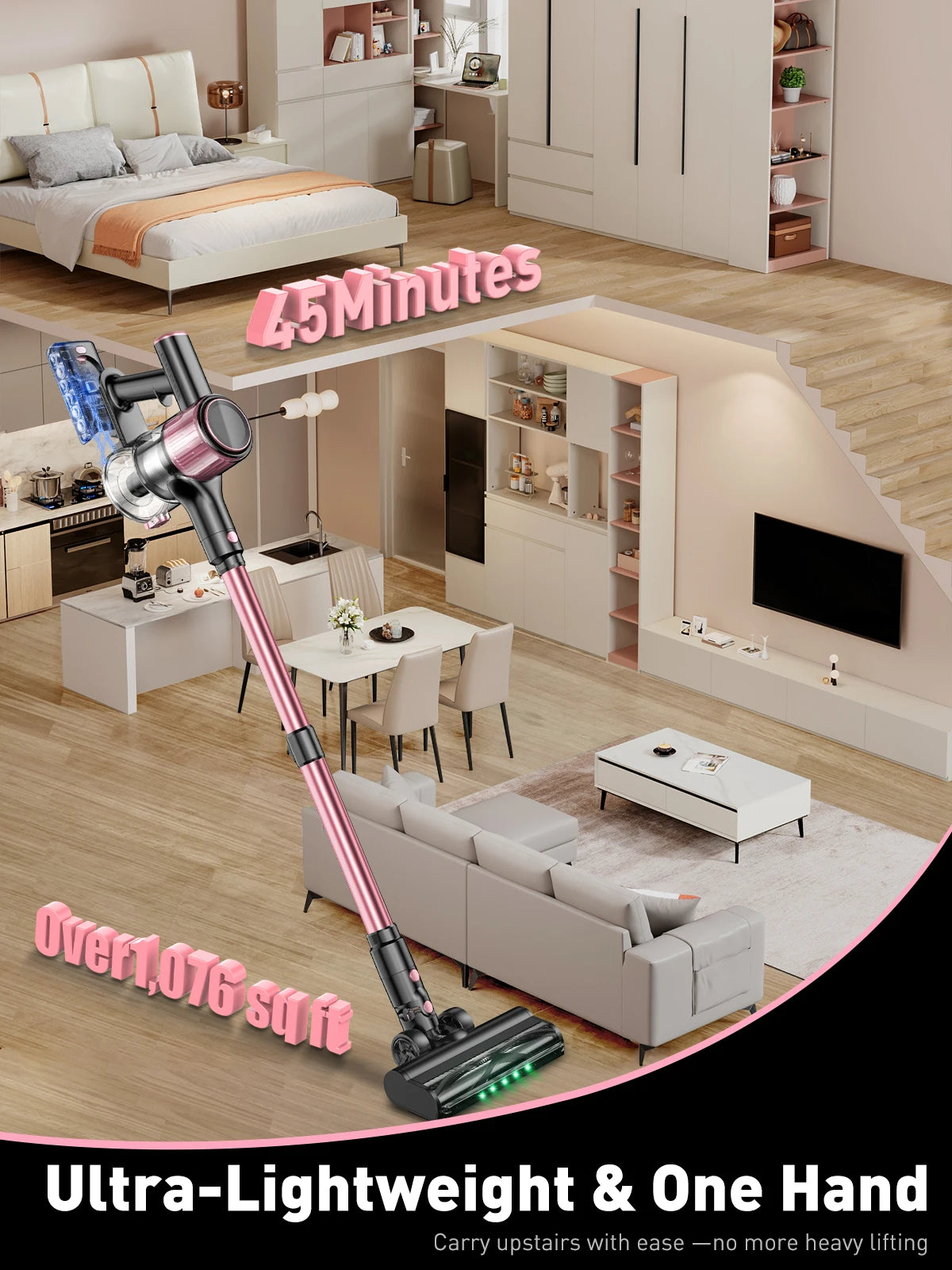 QuickClean PowerStick Cordless Vacuum Home Pro