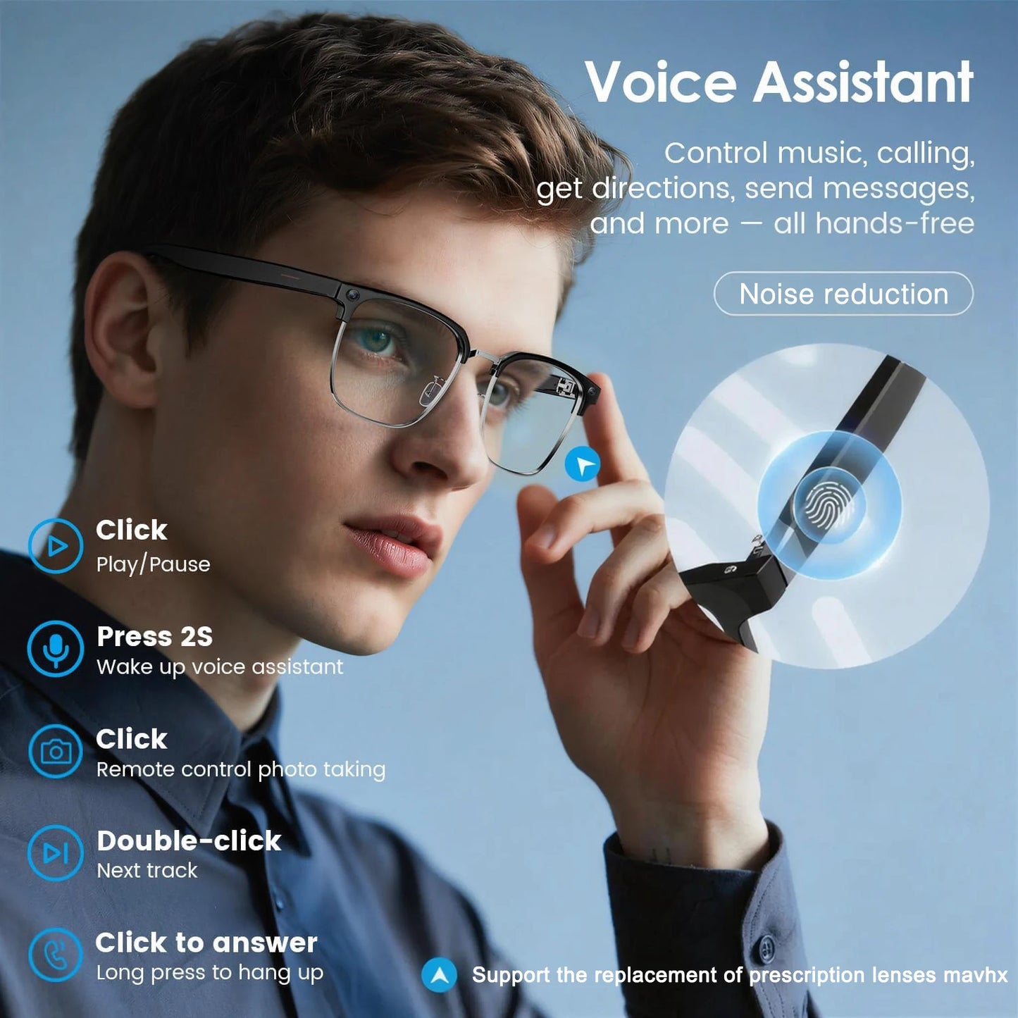 SmartCam Vision Bluetooth Photo Glasses